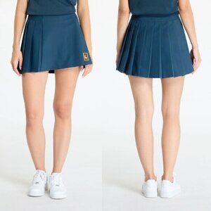 Nike x Yoon Ahn‎ Pleated Mini Skirt Embroidered Patch FZ0278-478 Navy Sz L NEW